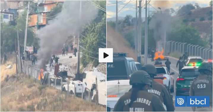 Con incidentes comienza desalojo de toma ubicada en la Quebrada La Zorra de Lo Barnechea