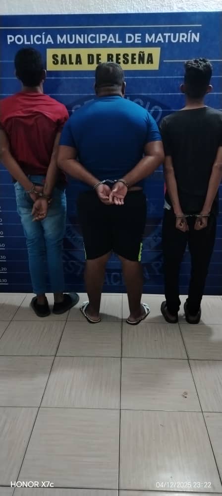 SIP Polimaturín detuvo a tres sujetos en el sector 5 de julio