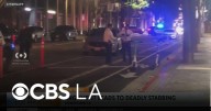 Police investigate deadly downtown LA stabbing as the search for a suspect continues