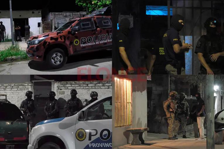 Más de 40 allanamientos simultáneos por narcotráfico en tres ciudades: investigación de un año y estructura familiar