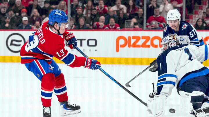 Caufield extends point streak to 9, lifts Canadiens past Jets in shootout