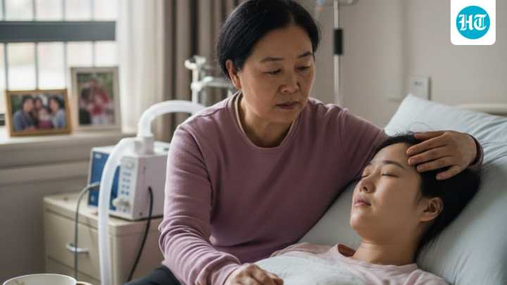 Chinese woman cares for vegetative daughter