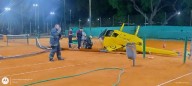 Cayó un helicóptero en el ex circuito KDT de Palermo