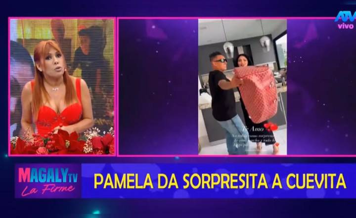 Pamela Franco sorprende con lujoso bolso de S/20.000 para Christian Cueva, pero Magaly Medina la expone: “Dudo que sea original”