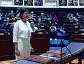 Mayra Mendoza juró como diputada provincial y pidió por la libertad de Cristina