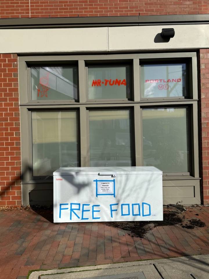 Community freezer in Portland offers free food to those in need