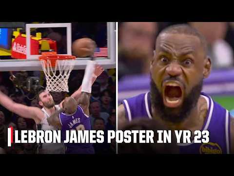 LeBron James lets Luke Kornet HEAR IT after a MASSIVE poster 🗣️