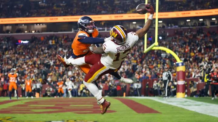 Treylon Burks catch: Commanders WR has play of the year in SNF matchup vs. Broncos