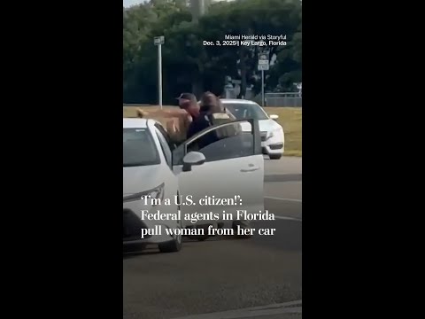 ‘I’m a U.S. citizen!’: Federal agents in Florida pull woman from her car