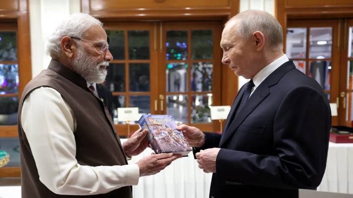 A gift of wisdom : PM Modi hands over Russian Gita to President Putin