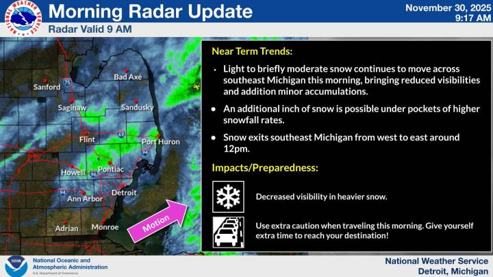 1st snowstorm of season dropped up to 6 inches in Metro…