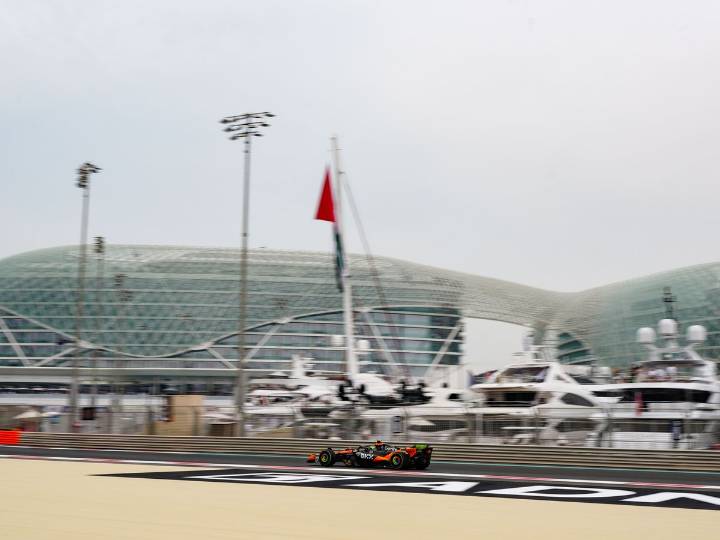 Lando Norris squeezes out Max Verstappen in Abu Dhabi Grand Prix first practice