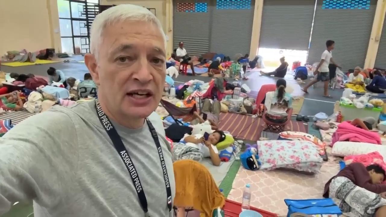 Displaced people in temporary shelters as Thailand-Cambodia border fighting escalates