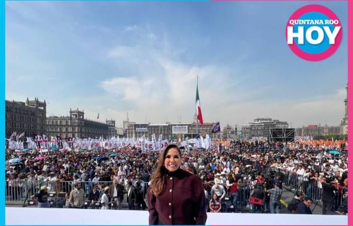 Mara Lezama reafirma respaldo a la 4T durante celebración por sus siete años en el Zócalo capitalino