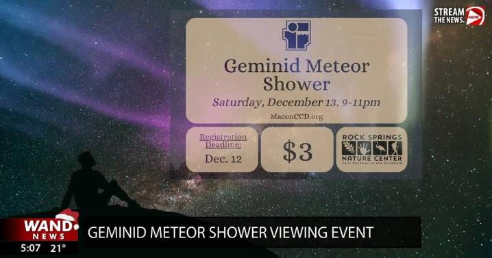 Keep your eyes to the sky at the Geminid Meteor Shower watch party