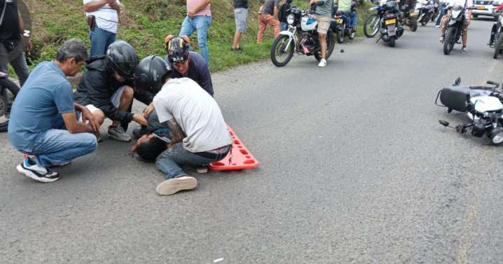 Murió en Pereira un motociclista que se accidentó en Caldas cuando un perro se le atravesó