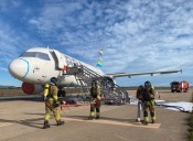 El aeropuerto de Castellón evalúa su capacidad de respuesta y de coordinación en un simulacro de accidente aéreo