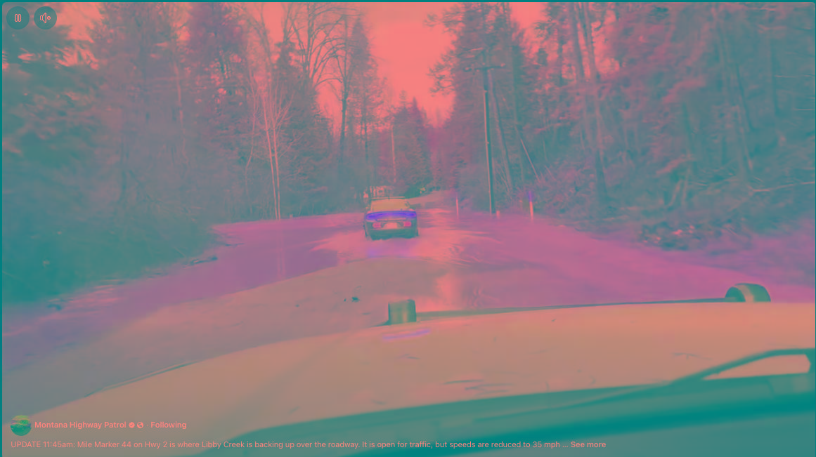 Governor declares flood disaster in Montana; MHP calls for emergency travel only in Lincoln County