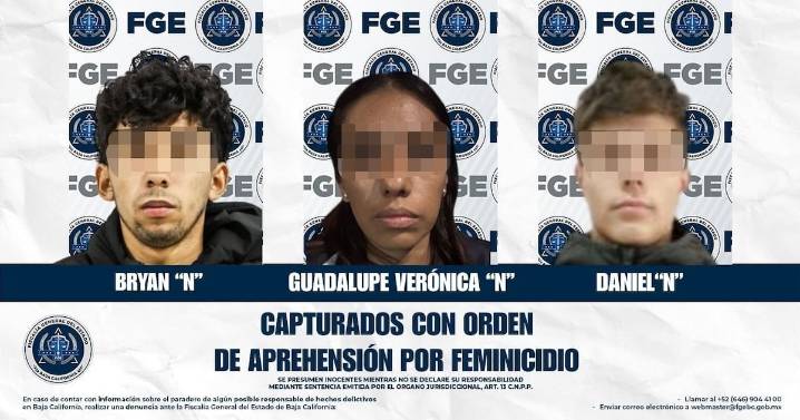 Detiene FGE a 3 presuntos feminicidas de abogada Emilia Ortega en Tijuana