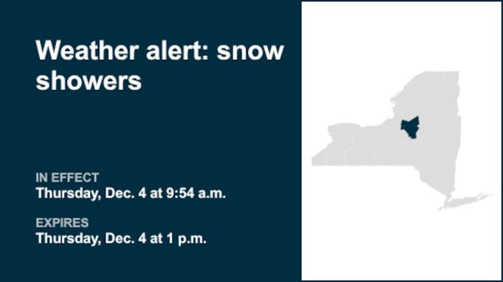 NY weather: Be ready for lake effect snow and showers in Oneida County until Thursday afternoon