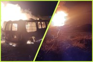 Camionetas consumidas por el fuego ¿Qué pasó en Santiago Tlapacoya?