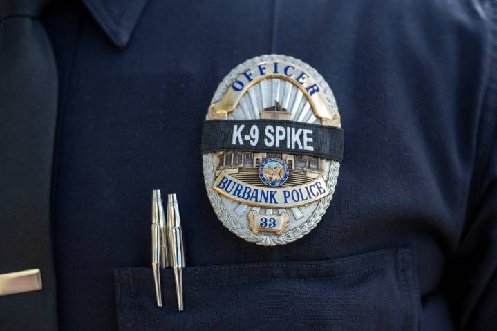 Burbank police and others salute four-legged hero, slain K