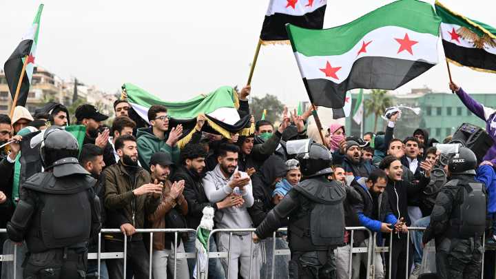 Syrians gather to mark one year since the fall of the Assad regime