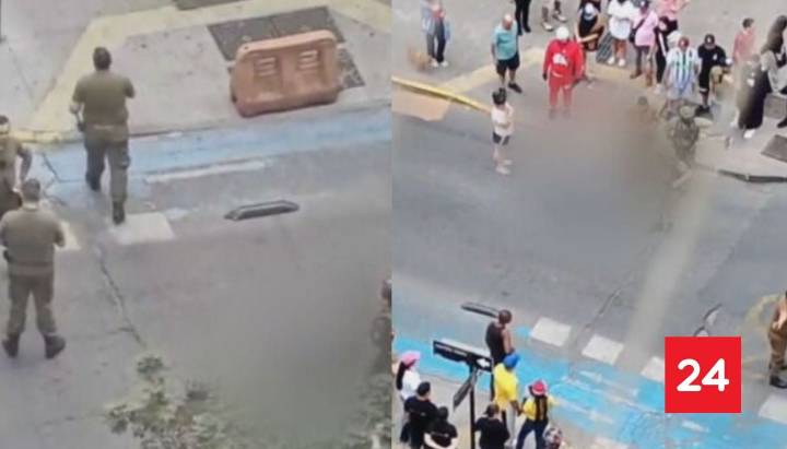 Enfrentamiento a tiros en Santiago Centro dejó un peatón herido: VIDEO muestra instante posterior