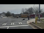 School bus trainee hits utility pole in Cobb