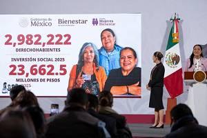 En 2025, programas para el bienestar han beneficiado a más de 32 millones de personas: Presidenta Claudia Sheinbaum