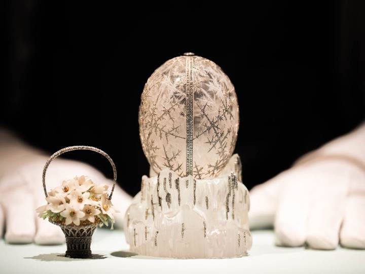 Jewel-studded Faberge egg sells for record £22.9m at London auction