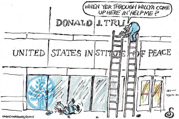 Editorial cartoon for Saturday, December 6, 2025