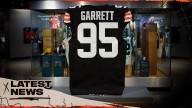 Myles Garrett's jersey on display in Pro Football Hall of Fame
