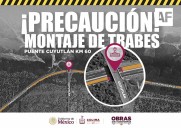 Este miércoles se realiza montaje de trabes en la autopista Colima