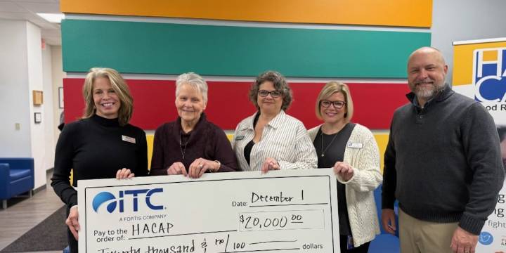ITC Midwest donates $20,000 to HACAP food bank during holiday season