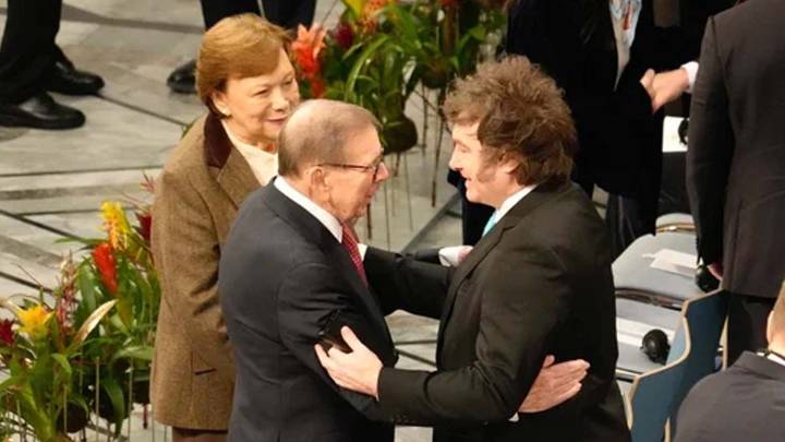 Milei participó de la entrega del premio Nobel de la Paz a María Corina Machado