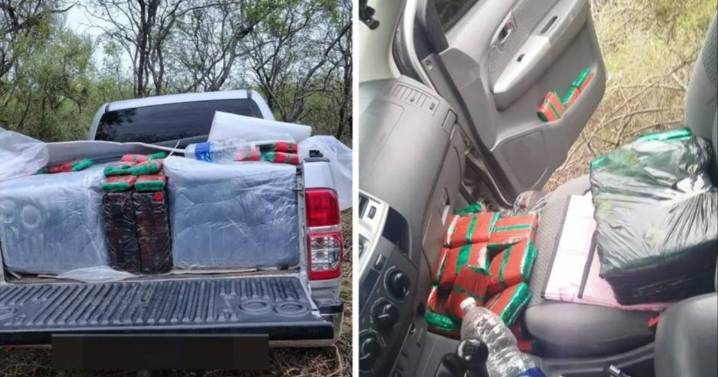 Abandonan 760 kg. de hojas de coca y una camioneta en ruta 34