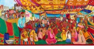In Aban Raza’s paintings, reflections of the subcontinent’s long history of protest movements