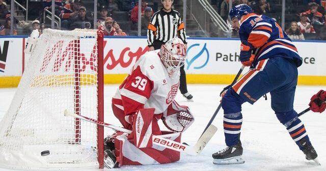 Hyman nets hat trick, McDavid dishes out four assists as Oilers top Red Wings 4