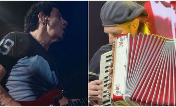 Furor por la participación del Chango Spasiuk en el show de Divididos