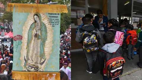¿Habrá clases y trabajo normal el 12 de diciembre, Día de la Virgen de Guadalupe?