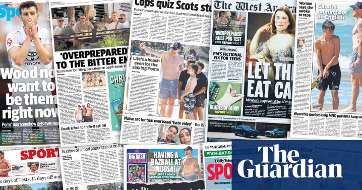 ‘Having a Bazball at Noosa’: Australian media goes to town over England’s mid