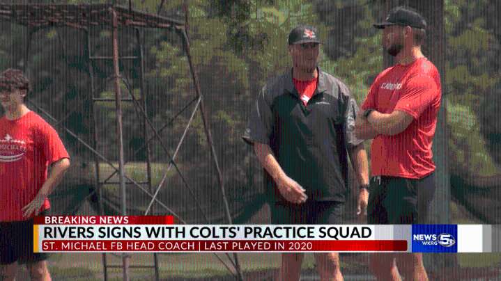 St. Michael Head Football Coach Philip Rivers signs with Colts' Practice Squad