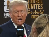 "Amo a la Argentina": Donald Trump llegó al sorteo del Mundial 2026, elogió a Javier Milei y gambeteó una pregunta sobre Messi