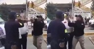 Cachetada, gritos y reclamos: así terminó el conflicto entre una policía y un chofer en Teoloyucan