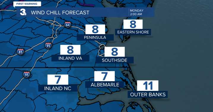 First Warning Forecast: Frigid air arrives Sunday night