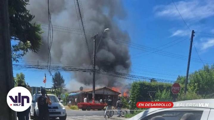 Accidente eléctrico provoca incendio con pérdida total y nueve damnificados en Sarmiento