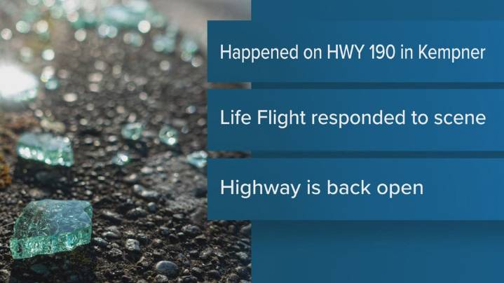 Multiple agencies respond to serious crash on Highway 190 in Kempner