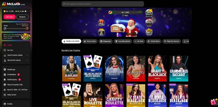 McLuck casino no-deposit and first purchase bonus