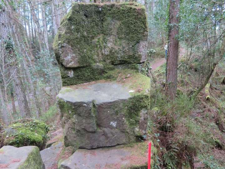St Patrick’s chair and remains of WW2 wharfs where U